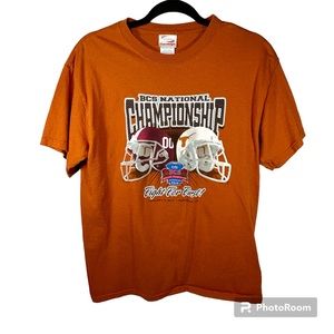 Texas Longhorns Shirt Mens Orange 2010 National Championship Adult Medium